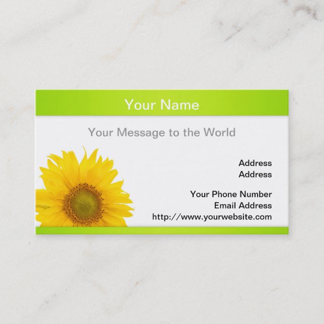 Sunflower Business Card (Front)