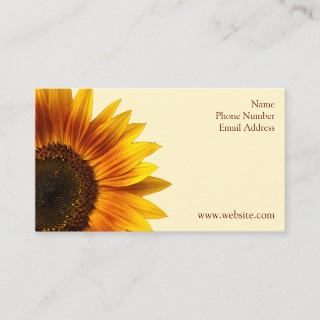 Sunflower Business Card (Front)