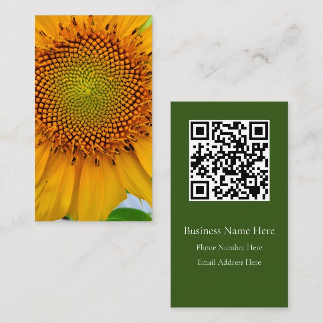 Sunflower Business Card (Front/Back)