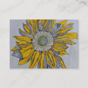Sunflower business cards, Sunflower designed art Business Card