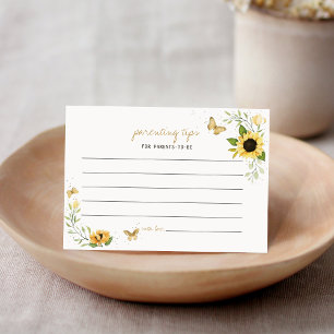 Sunflower & Butterflies Parenting Tips Advice Card