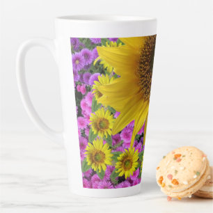 Sunflower Butterfly Latte Mug