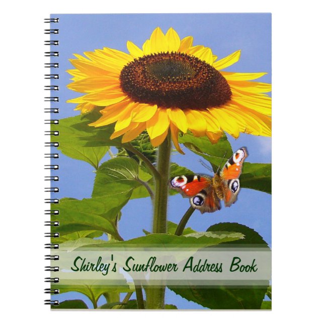 Sunflower & Butterfly  ~ Note Book (Front)
