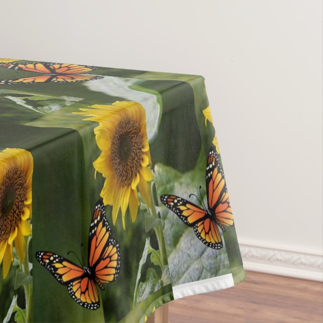 Sunflower Butterfly Tablecloth (In Situ)