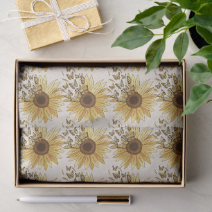 Sunflower Butterfly Transformation Tissue Paper