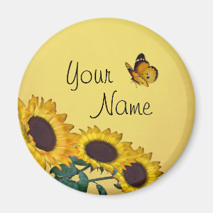 Sunflower & Butterfly's Magnet