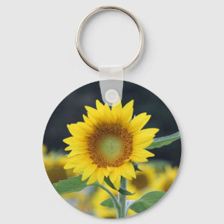 Sunflower Button Keychain