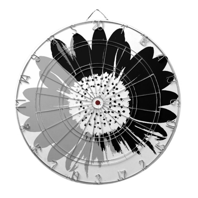Sunflower BW Dartboard (Front)