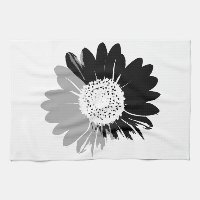 Sunflower BW kitchen towel (Horizontal)