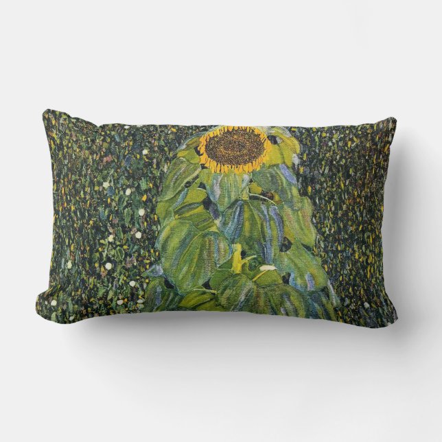 Sunflower by Gustav Klimt Lumbar Cushion (Front)