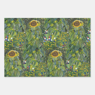 Sunflower by Gustav Klimt Wrapping Paper Sheet