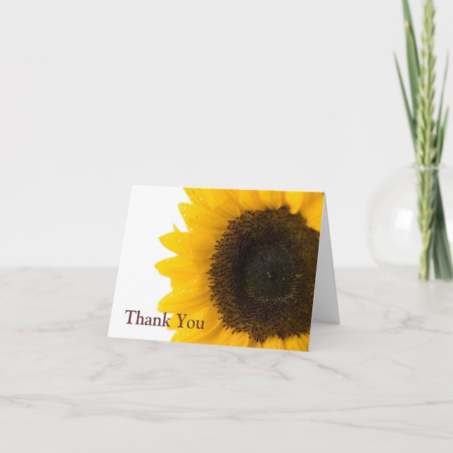 sunflower by Petr Kratochvil, Thank You Note (Front)