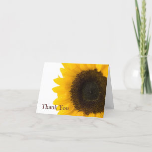 sunflower by Petr Kratochvil, Thank You Note Card