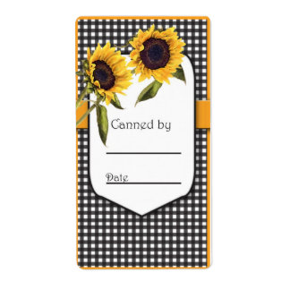 Sunflower Canning Jar Label