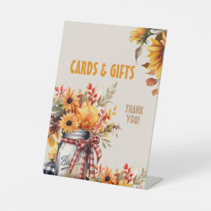 Sunflower Cards and Gifts Party Pedestal Sign