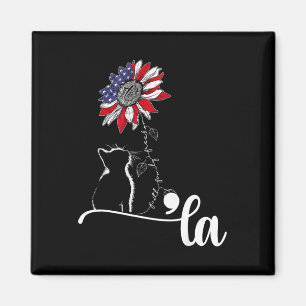 Sunflower Cat Comma La Kamala Harris For President Magnet