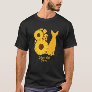 Sunflower Cat Mum Mother Sphynx Cat T-Shirt