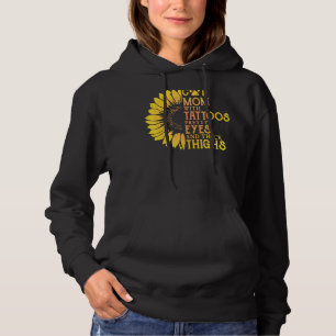 Sunflower Cat Mum With Tattoos Pretty Eyes And Thi Hoodie