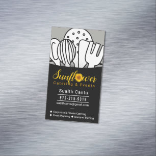 Sunflower Catering & Events #2 Magnetic Business Card