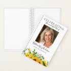 Sunflower Celebration of Life Funeral Guest Book