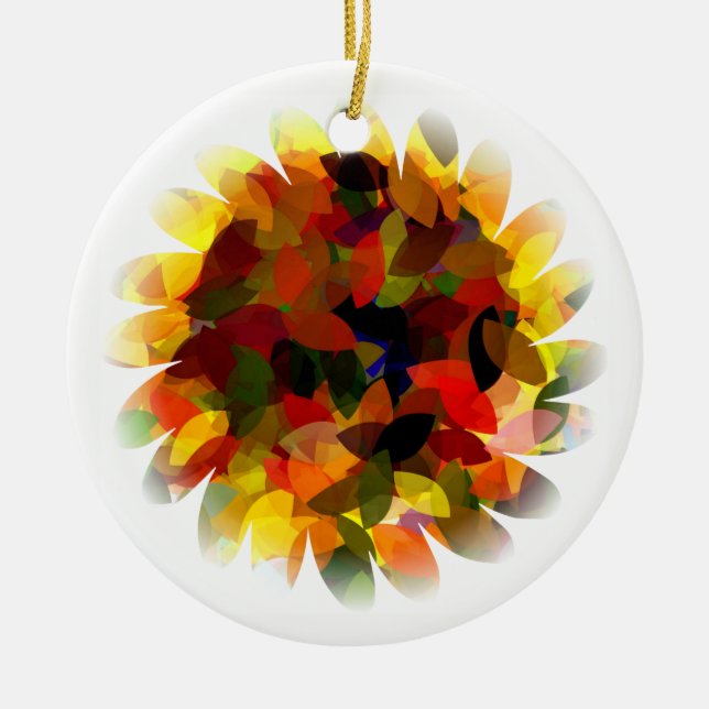 SUNFLOWER CERAMIC ORNAMENT (Front)