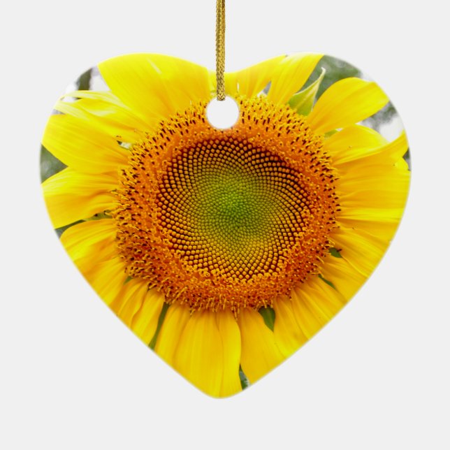 Sunflower Ceramic Ornament (Back)