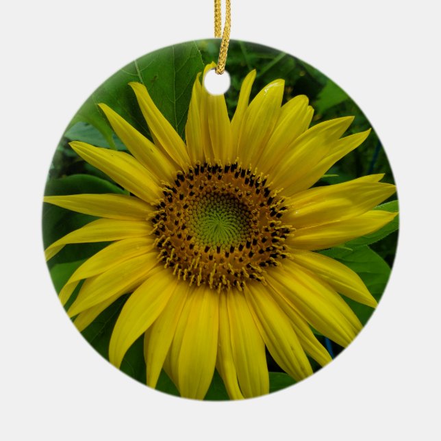 Sunflower Ceramic Ornament (Front)
