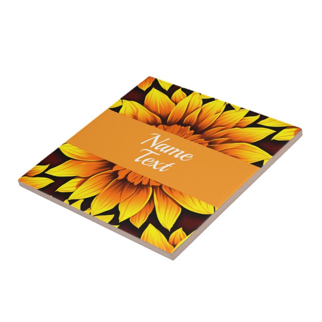 Sunflower Ceramic Tile (Side)
