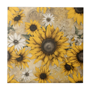 Sunflower Ceramic Tile