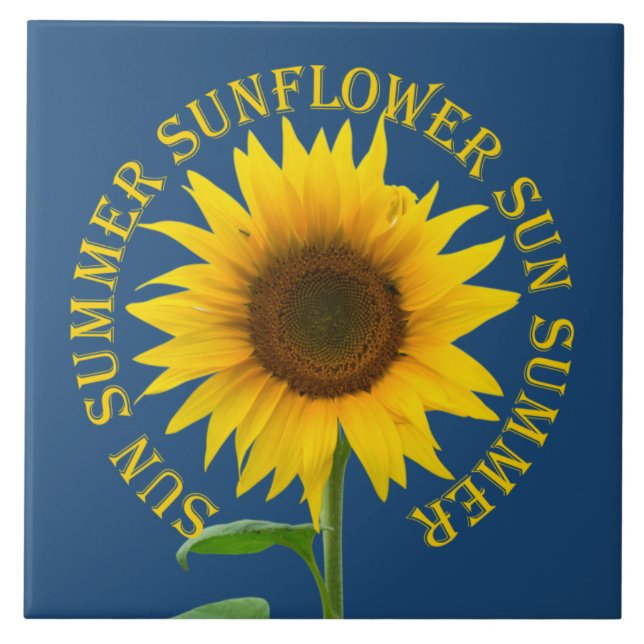 Sunflower Ceramic Tile (Front)