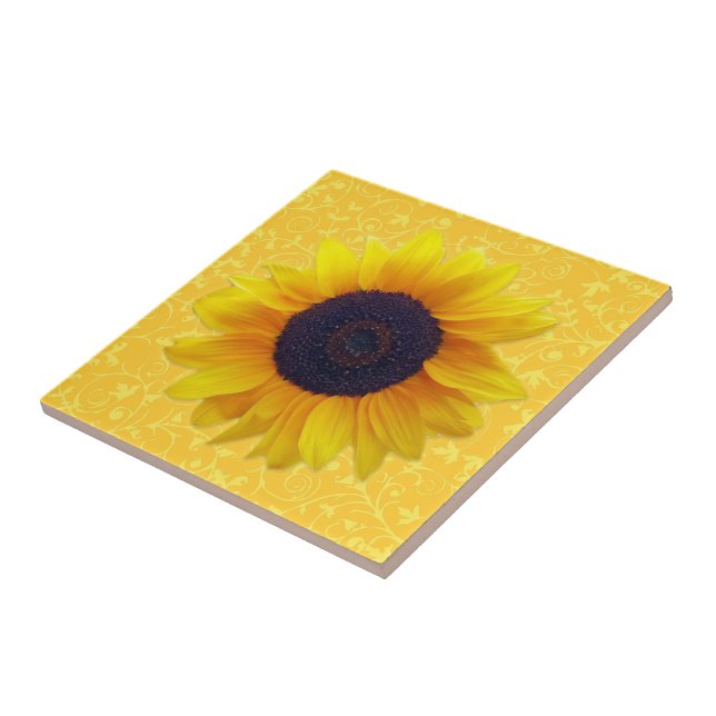 Sunflower Ceramic Tile (Side)