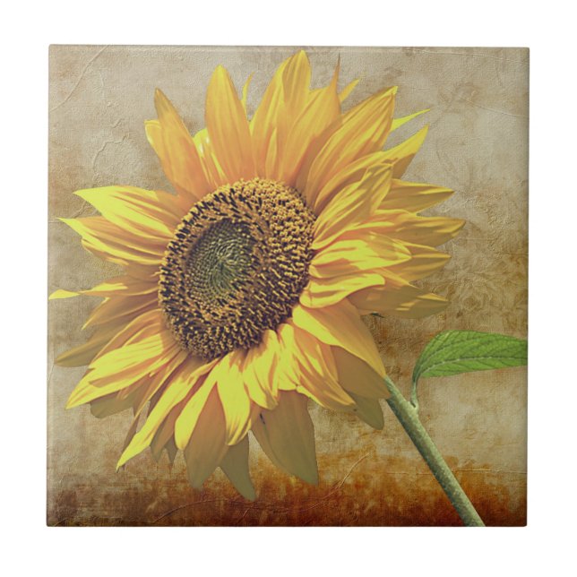 Sunflower Ceramic Tile (Front)