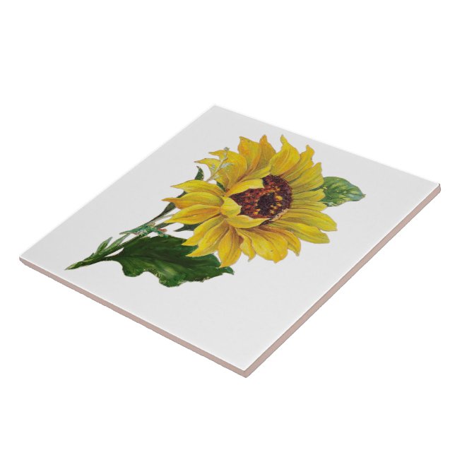 Sunflower Ceramic Tile (Side)