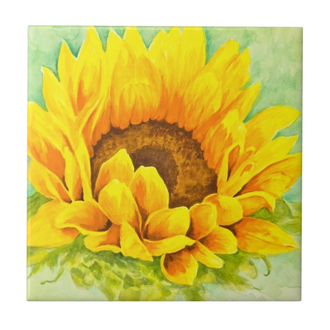 Sunflower Ceramic Tile (Front)