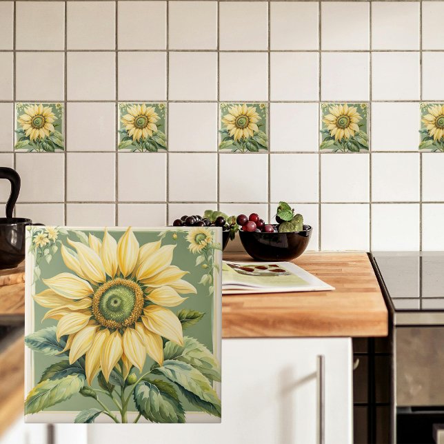 Sunflower  ceramic tile (Creator Uploaded)