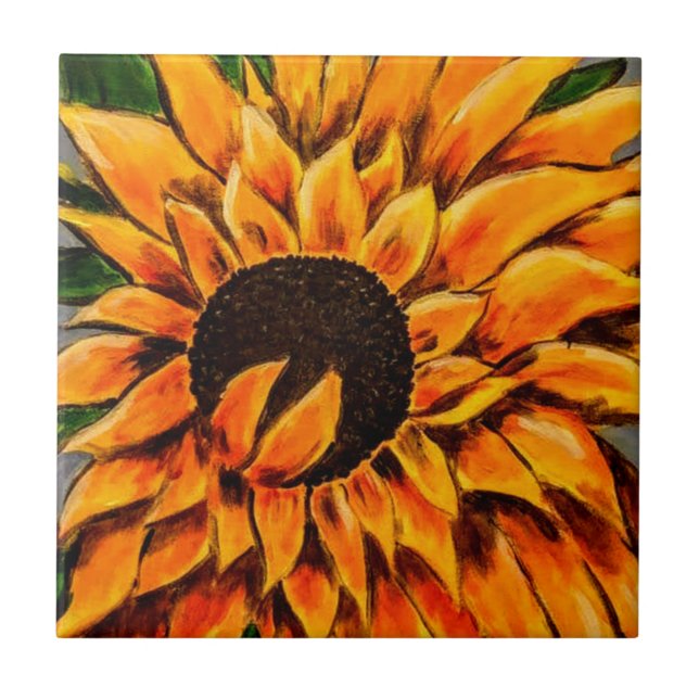 Sunflower Ceramic Tile (Front)