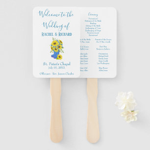 Sunflower Charm Wedding Hand Fan