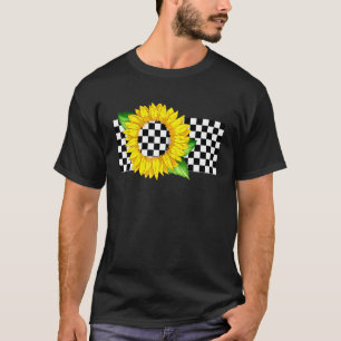 Sunflower Chequered Flag Horizontal Chequered Raci T-Shirt