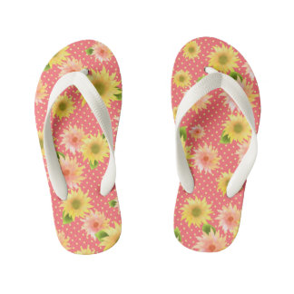 Sunflower Cherry. Kid's Flip Flops