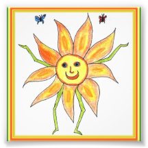 Sunflower Child Fun Drawing