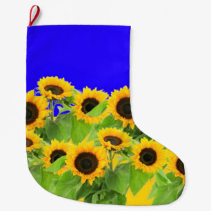 Sunflower Christmas Stocking Ukrainian Flag Colour