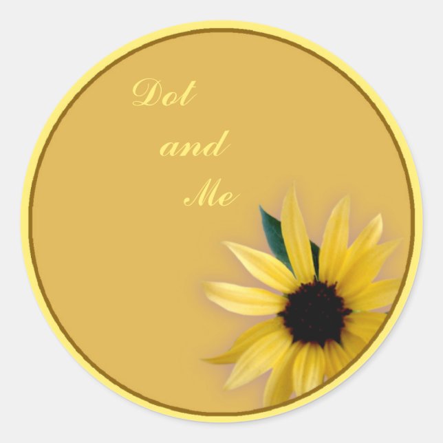 Sunflower Classic Round Sticker (Front)