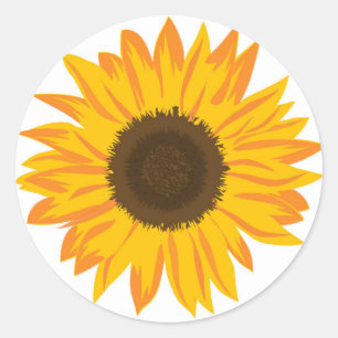 Sunflower Classic Round Sticker