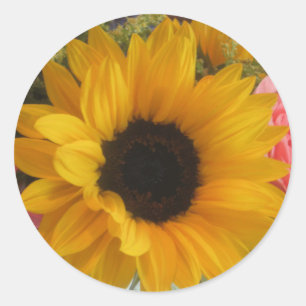 Sunflower Classic Round Sticker