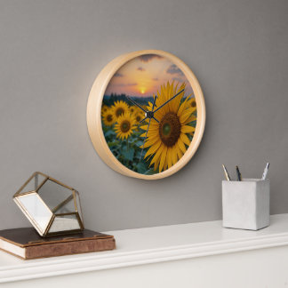 sunflower clock