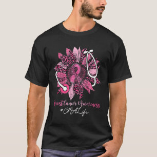 Sunflower CMA Life Pink Ribbon Breast Cancer Aware T-Shirt