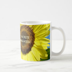 SUNFLOWER Coffee Cup Mug Gift FAVORITE DAUGHTER!