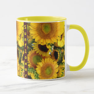 Sunflower Coffee Cup Sunshine Mug Personalise Name