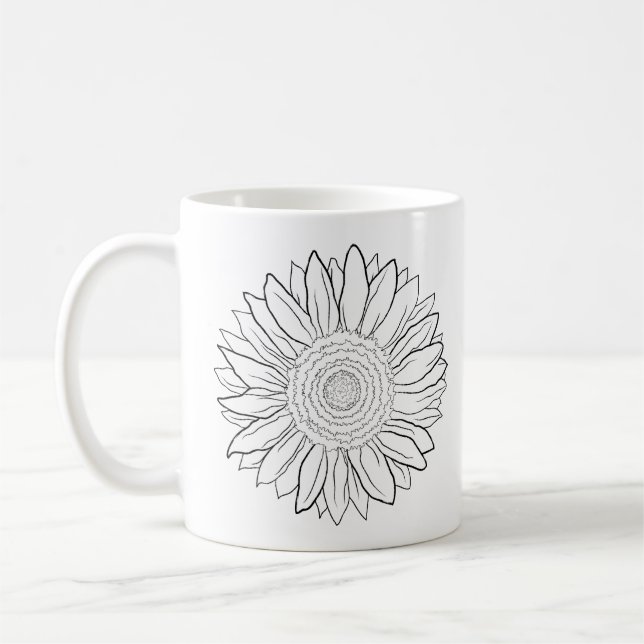 sunflower coffee mug (Left)