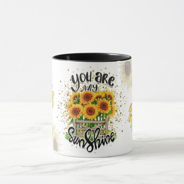 Sunflower coffee mug to celebrate Valentine's Day (Center)